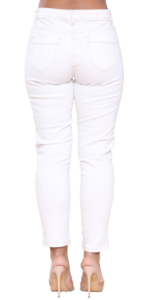 Women’s White High Waist Skinny Jeans