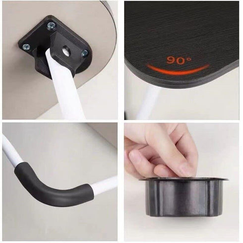 Folding Laptop Table with Storage Drawer