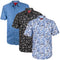 3 Pack Mens Hawaiian Summer Shirts