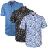 3 Pack Mens Hawaiian Summer Shirts