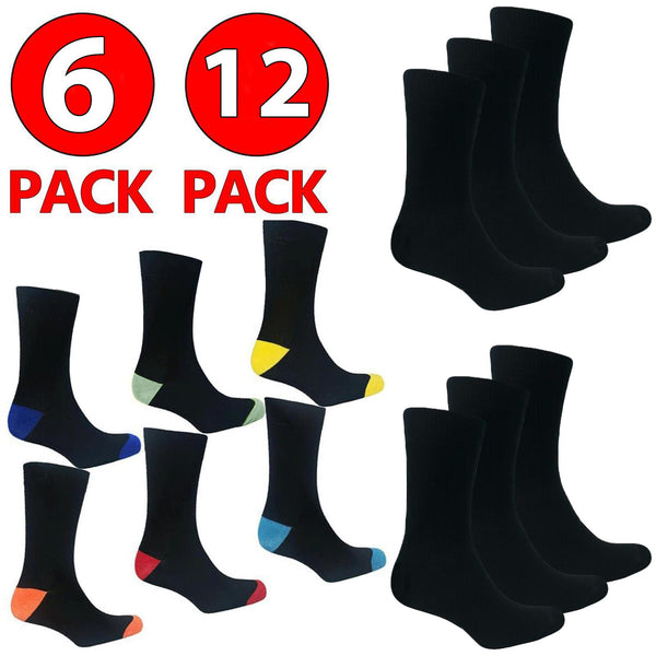 Women's Formal Socks - Casual Designer Cotton Work Socks, Comfortable Rich 6 & 12 Pack