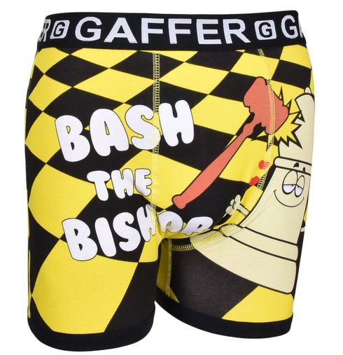 20 Pack Gaffer Novelty Boxer Shorts Bash the Bishop Print - £1.00 Per Unit