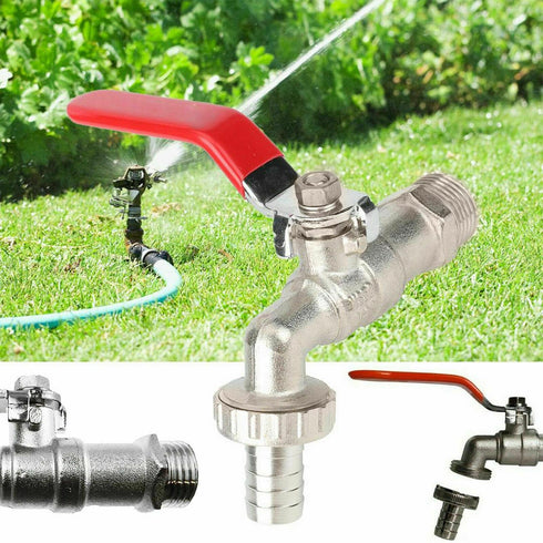 True Face Garden Water Tap Connector - Silver PSB_WaterTap_GRDNTP3/4_SLVR_1s