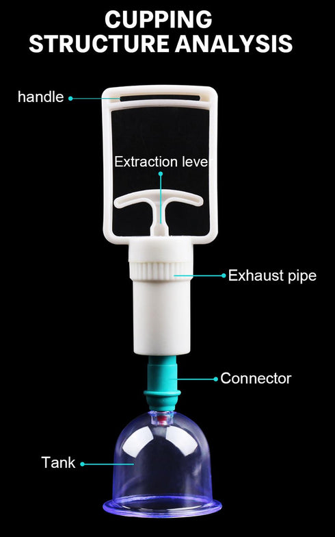 12 Pieces Cupping Therapy Set - Vaccuum Massage Cups