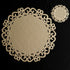 4 Pack Round Gold PVC Placemats & Coasters