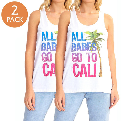 2 Pack Womens Camisole Tank Top