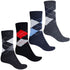 Assorted Mens Polycotton Thermal Socks - Pack of 12