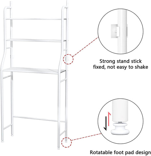 Over The Toilet 3 Tier Storage Rack