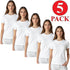 5 Pack Womens Plain Crew Neck T-Shirts