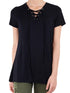 Womens Neck Fitted Drawstring Top