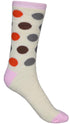 Women’s Colorful Polka Dot Socks – Fun Crew Socks Multipack (3, 6, 12 Pairs)