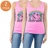 2 Pack Women Printed Sleeveless Top