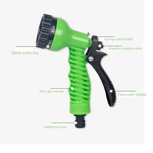 Expandable Garden Hose Pipe Extra Long Flexible Anti-Kink Spray Gun - 50/100 Feet