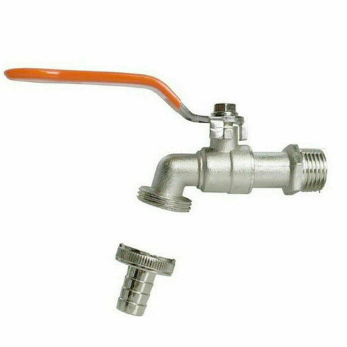 True Face Garden Water Tap Connector - Silver PSB_WaterTap_GRDNTP3/4_SLVR_1s