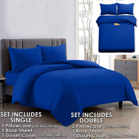 Royal Blue Full Bedding Set Double Single