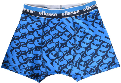 Men’s Boxers 2 Pack – Blue & Black Cotton Stretch Trunks Size L
