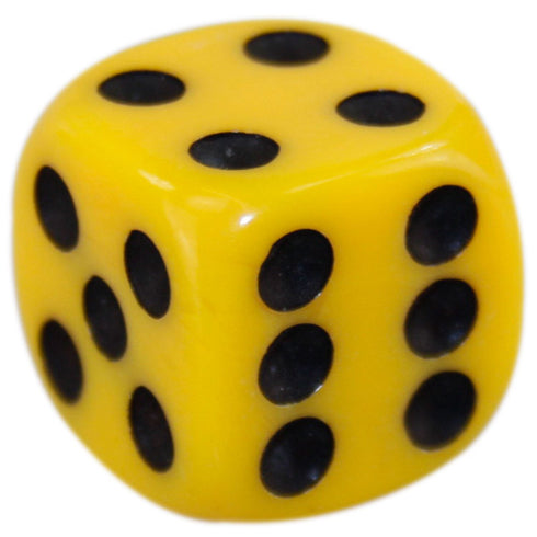 Six Sided Dotted Dice For Games