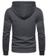 Mens Plain Fleece Zip Up Hoodie With Free Same Cord