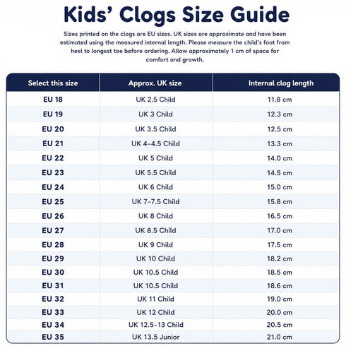 Kids Colourful Lightweight Clogs - Non-Slip Sandals