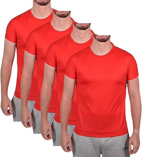 4 Pack Mens Quick Dry Breathable T Shirts