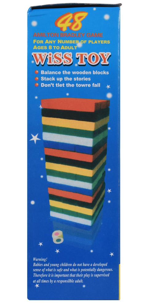 Tumble Tower Building Colourful Jenga Blocks
