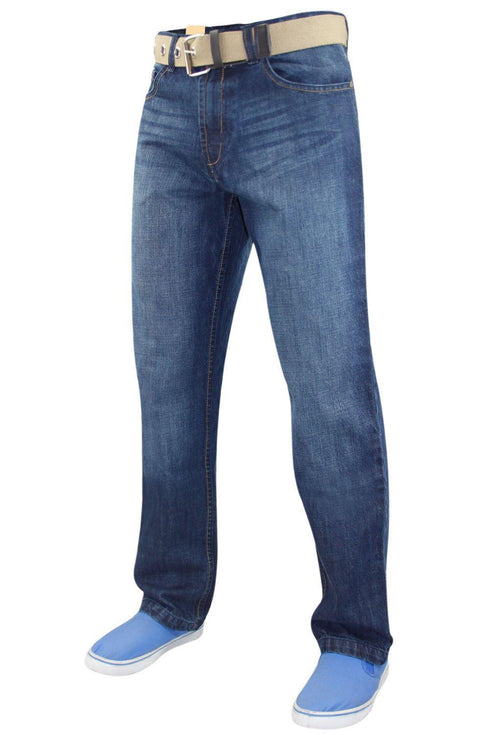 Men Straight Leg Cotton Jeans