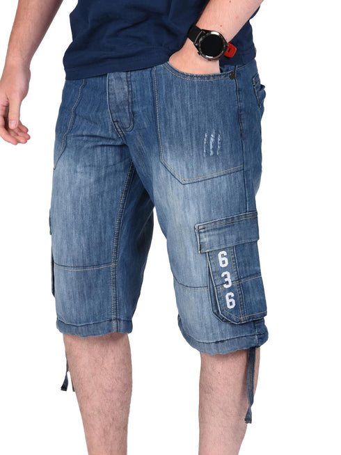 Mens Knee Length Cargo Shorts