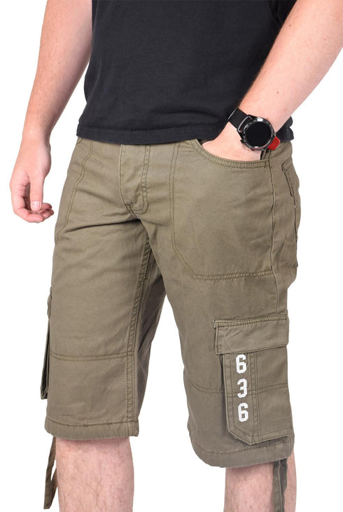 Mens Knee Length Cargo Shorts