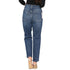 Women’s Blue Distressed High Waist Mom Jeans