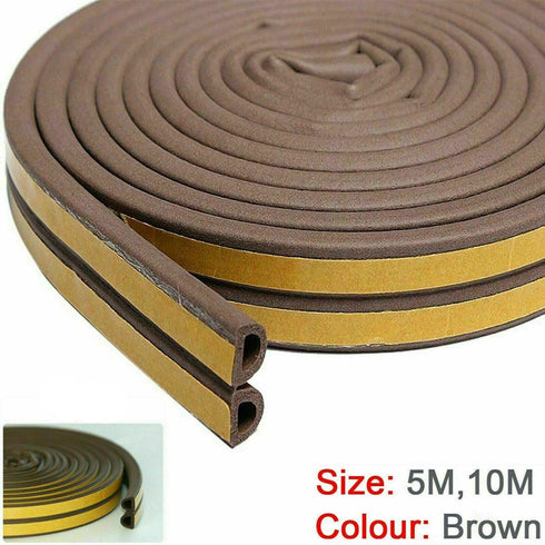 Weather Stripping Foam Seal Strip – Type D & P for Doors & Windows - From 79p Per Unit