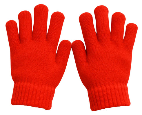 6 Pairs Kids Winter Gloves – Assorted Colours, Warm Knit Stretch Gloves