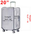 3 Pack Transparent PVC Suitcase Cover