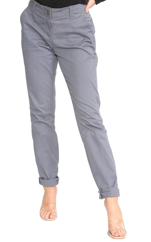 True Face Women's Chino Trousers Dark Grey