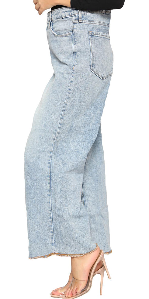 Women's Chino Trousers Bleach Wash