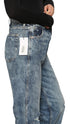 Women’s High Waist Acid Wash Ripped Straight Leg Jeans
