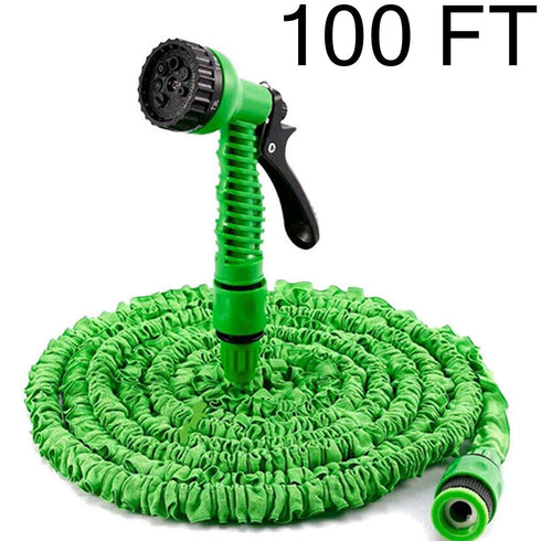 Expandable Garden Hose Pipe Extra Long Flexible Anti-Kink Spray Gun - 50/100 Feet