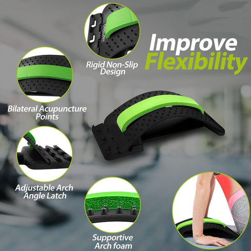 Back Stretcher with Acupressure Points – Lumbar Support Device for Spine Pain Relief & Posture Correction