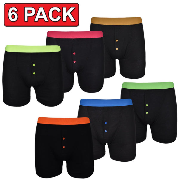 6 Pack Mens Assorted Neon Boxer