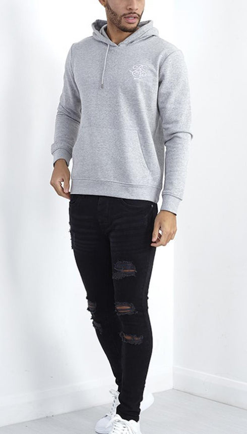 Men’s Black Pullover Hoodie with Chest Logo