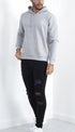 Men’s Black Pullover Hoodie with Chest Logo