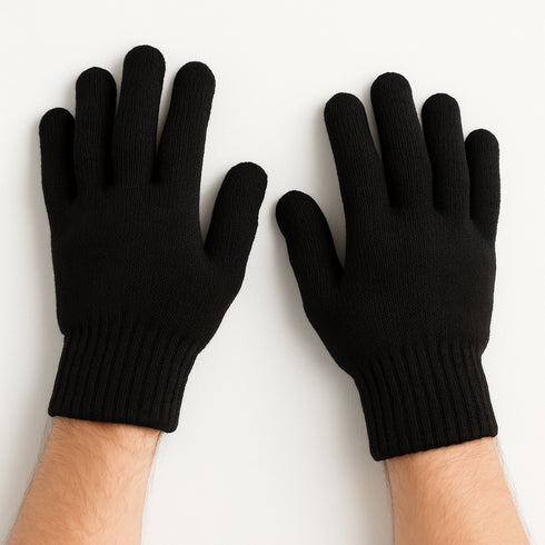 6 Pack Men’s Winter Gloves – Warm Knit Gloves for Cold Weather
