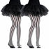 Kids Black and White Striped Leggings | Halloween Costume Tights - 2/4 Pack