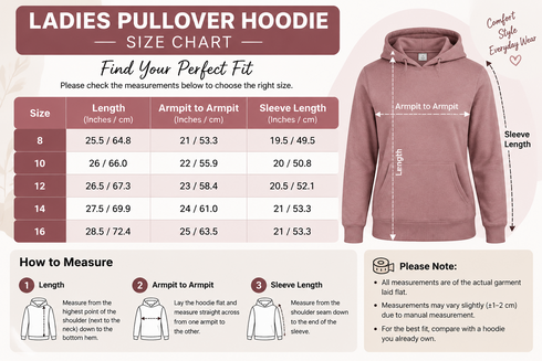 Women’s Fleece Pullover Hoodie | Kangaroo Pocket Sweatshirt