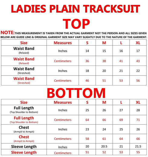 Ladies Plain Pull Over Tracksuit