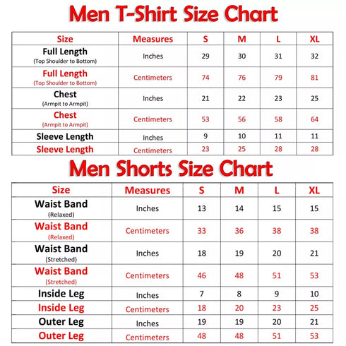 2 Pack Mens T Shirt Short Set