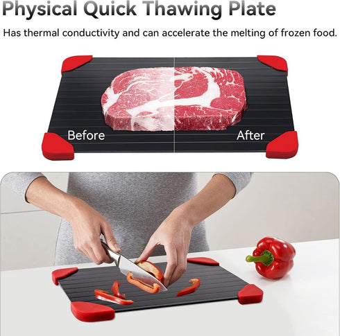 Rapid Defrosting Tray – Non-Stick Fast Thawing Plate for Frozen Meat, Fish & Food