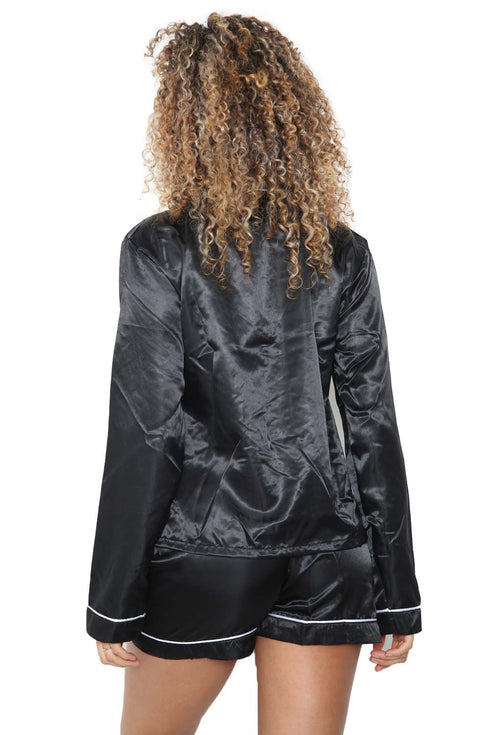 Womens Satin Nightwear Set with Eye Mask