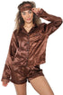 Womens Satin Nightwear Set with Eye Mask