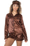Womens Satin Nightwear Set with Eye Mask