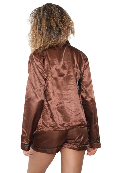 Womens Satin Nightwear Set with Eye Mask